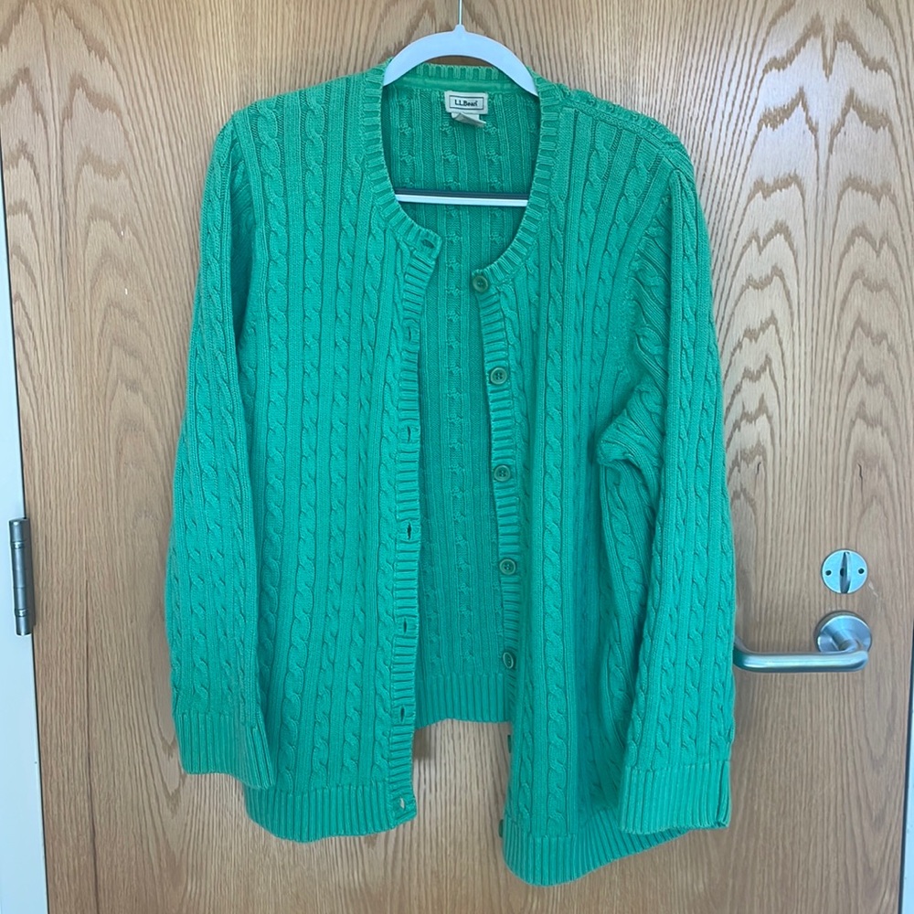 LL Bean cotton cardigan